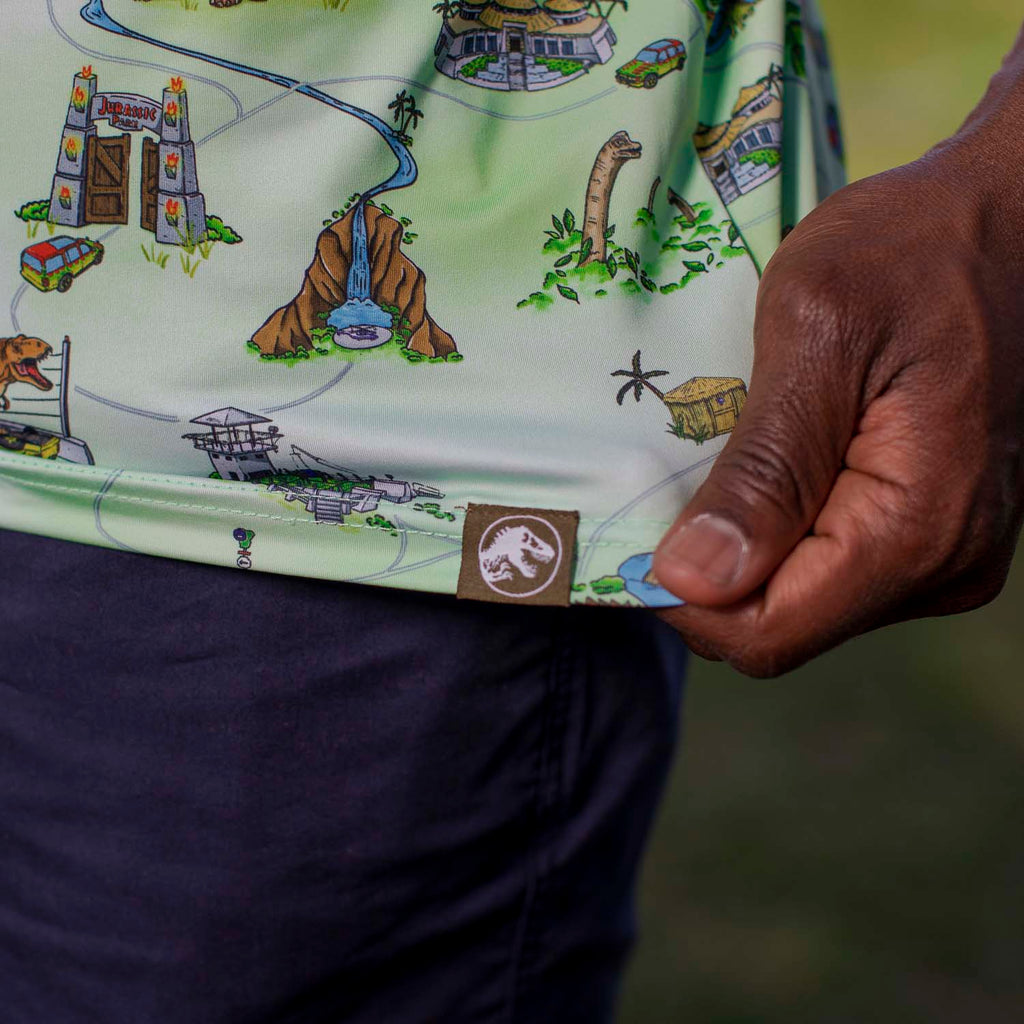 RSVLTS Park Map All-Day Polo in Green — detail 7