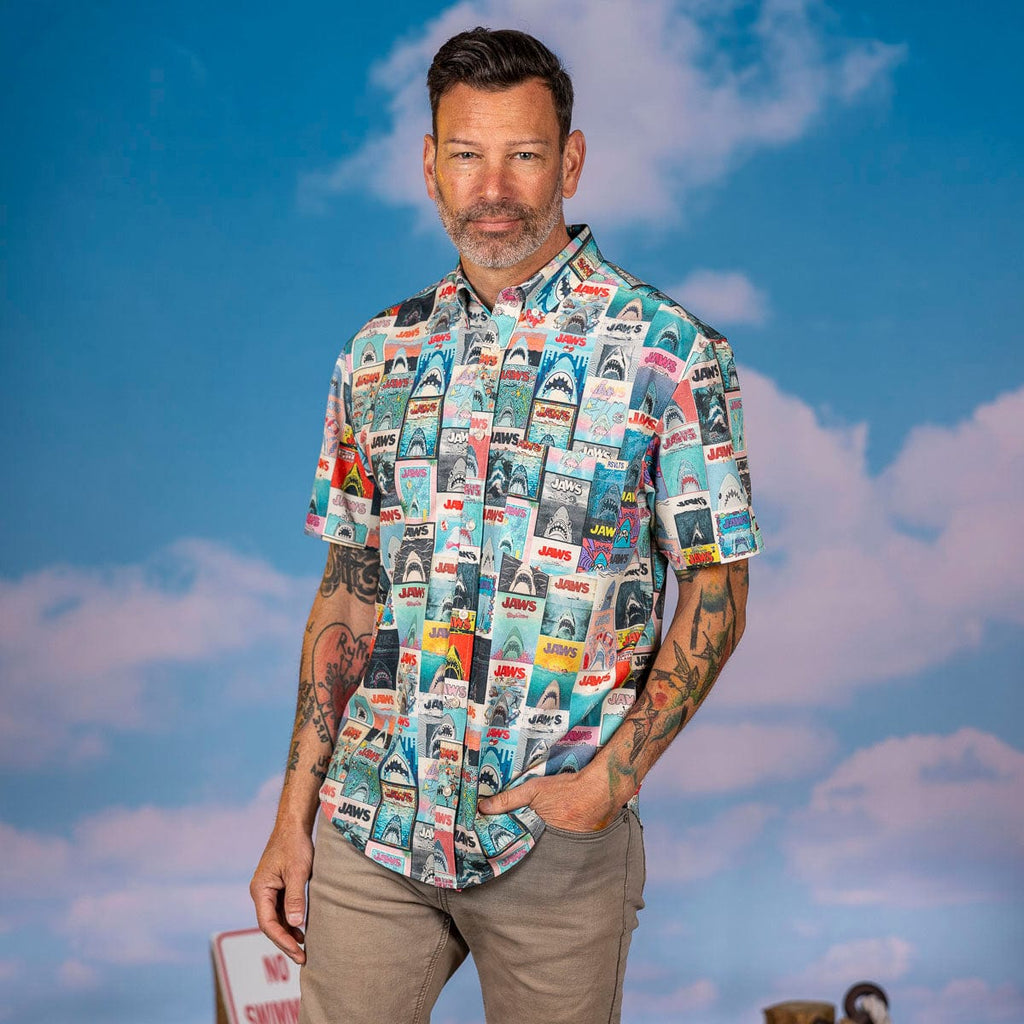 RSVLTS Great White Gallery KUNUFLEX Short Sleeve Shirt in Multicolor — detail 4