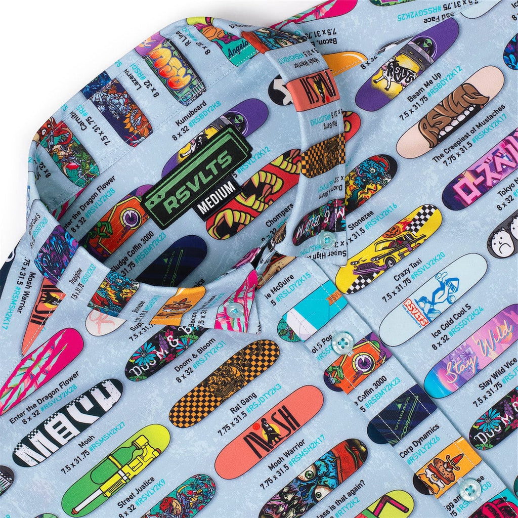 RSVLTS Skatie Magazine Day KUNUFLEX Short Sleeve Shirt in Multicolor — detail 11