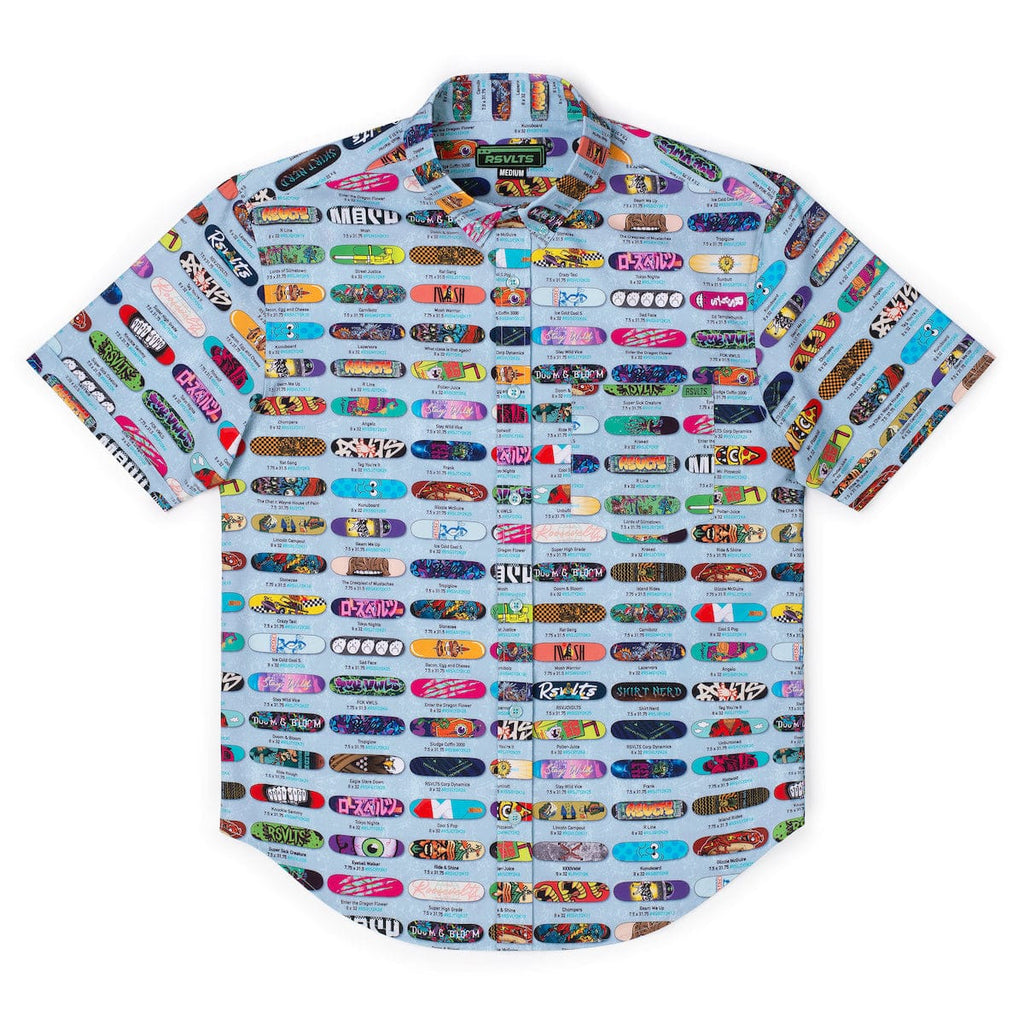 RSVLTS Skatie Magazine Day KUNUFLEX Short Sleeve Shirt in Multicolor — detail 10