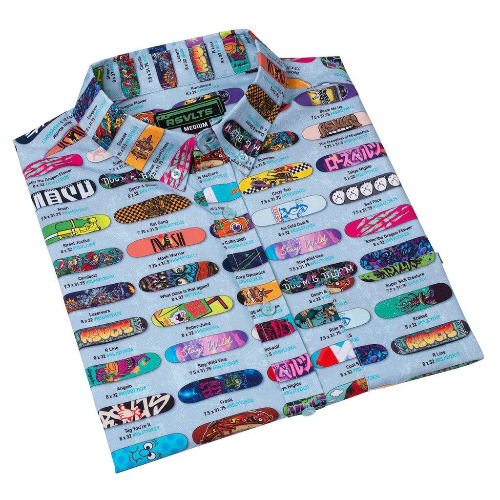 RSVLTS Skatie Magazine Day KUNUFLEX Short Sleeve Shirt in Multicolor — detail 13