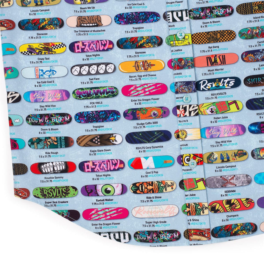 RSVLTS Skatie Magazine Day KUNUFLEX Short Sleeve Shirt in Multicolor — detail 12