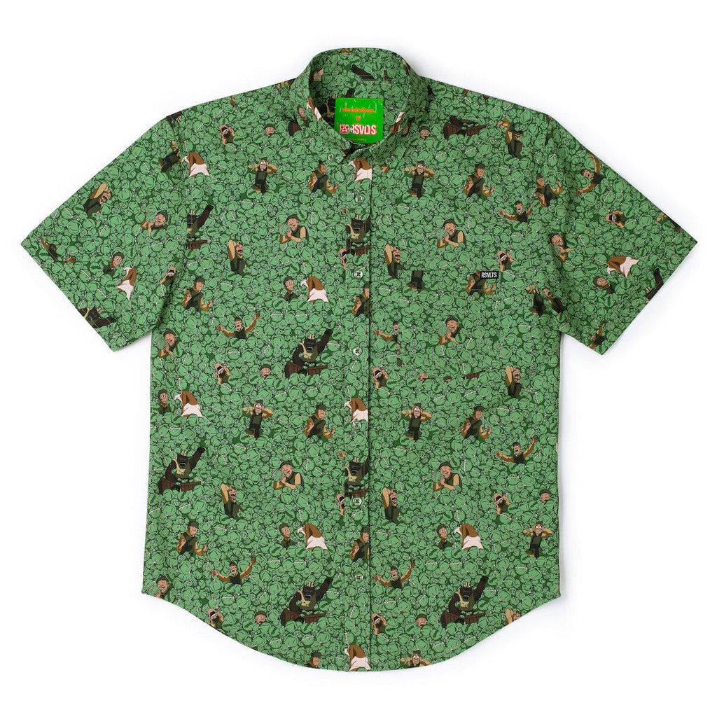 RSVLTS My Cabbages! KUNUFLEX Short Sleeve Shirt in Green — detail 9