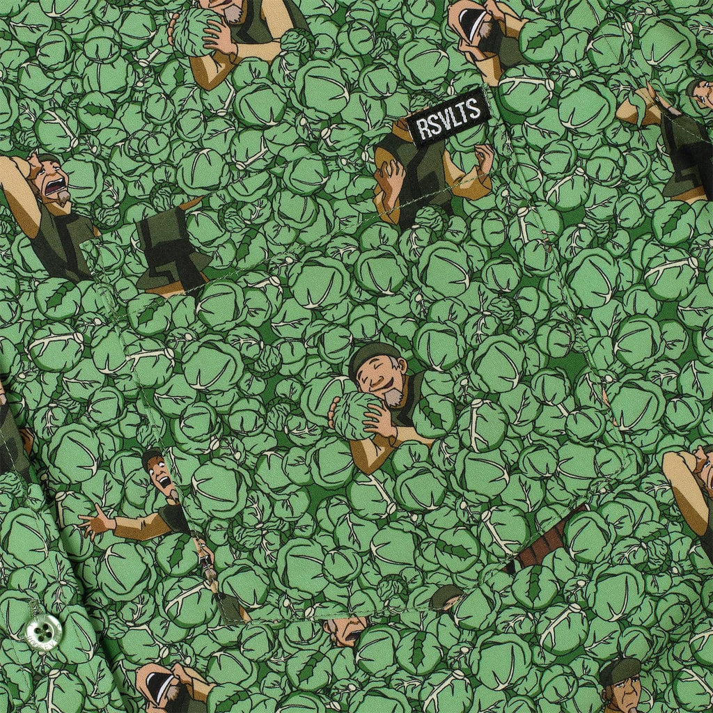 RSVLTS My Cabbages! KUNUFLEX Short Sleeve Shirt in Green — detail 7