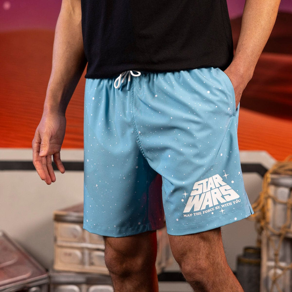 RSVLTS Retro ‘77 Hybrid Shorts in Blue — detail 2