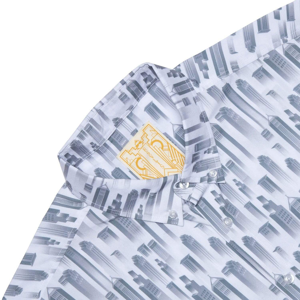 RSVLTS Happy Noir Years Long Sleeve Shirt in White — detail 6