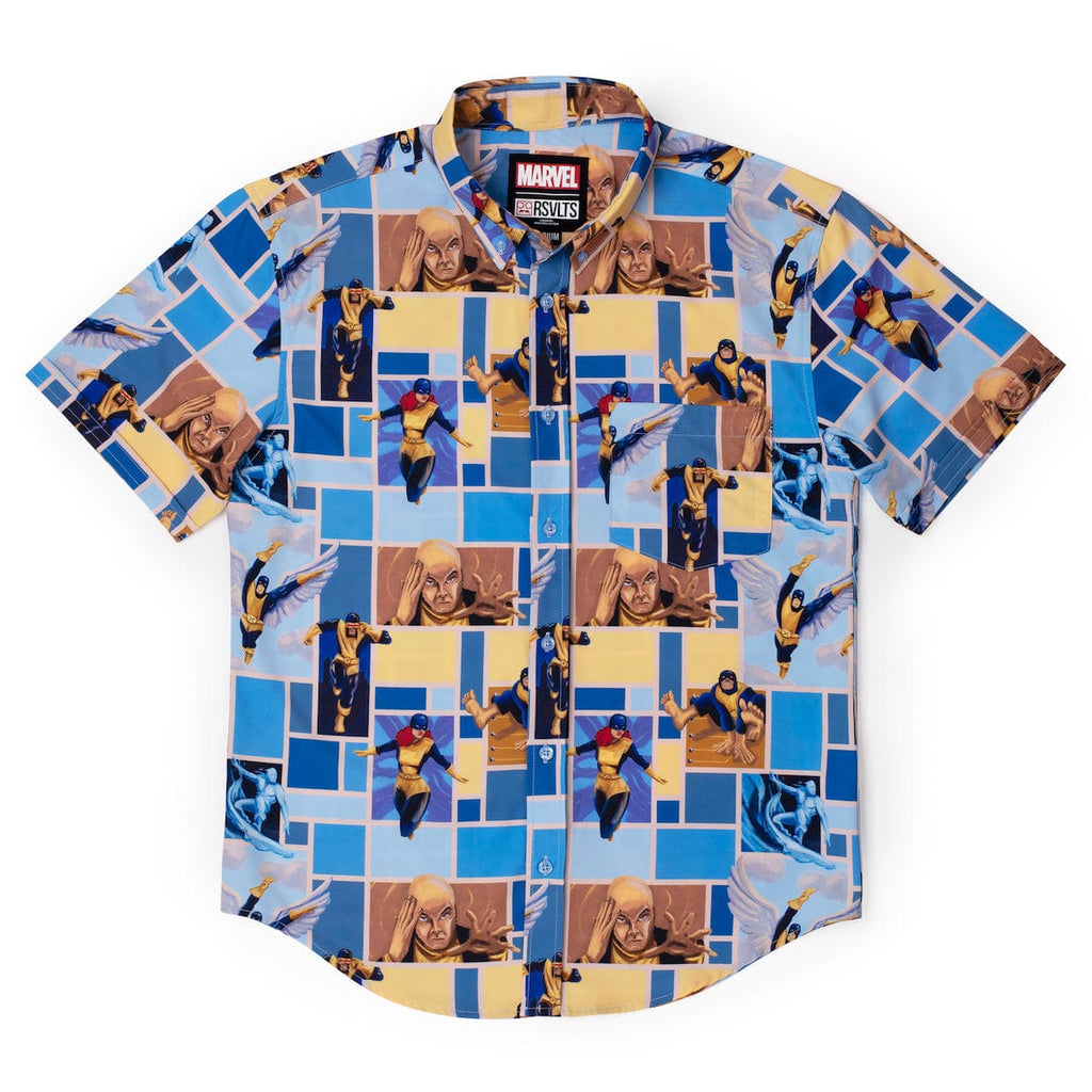 RSVLTS Uncanny KUNUFLEX Short Sleeve Shirt in Blue — detail 5