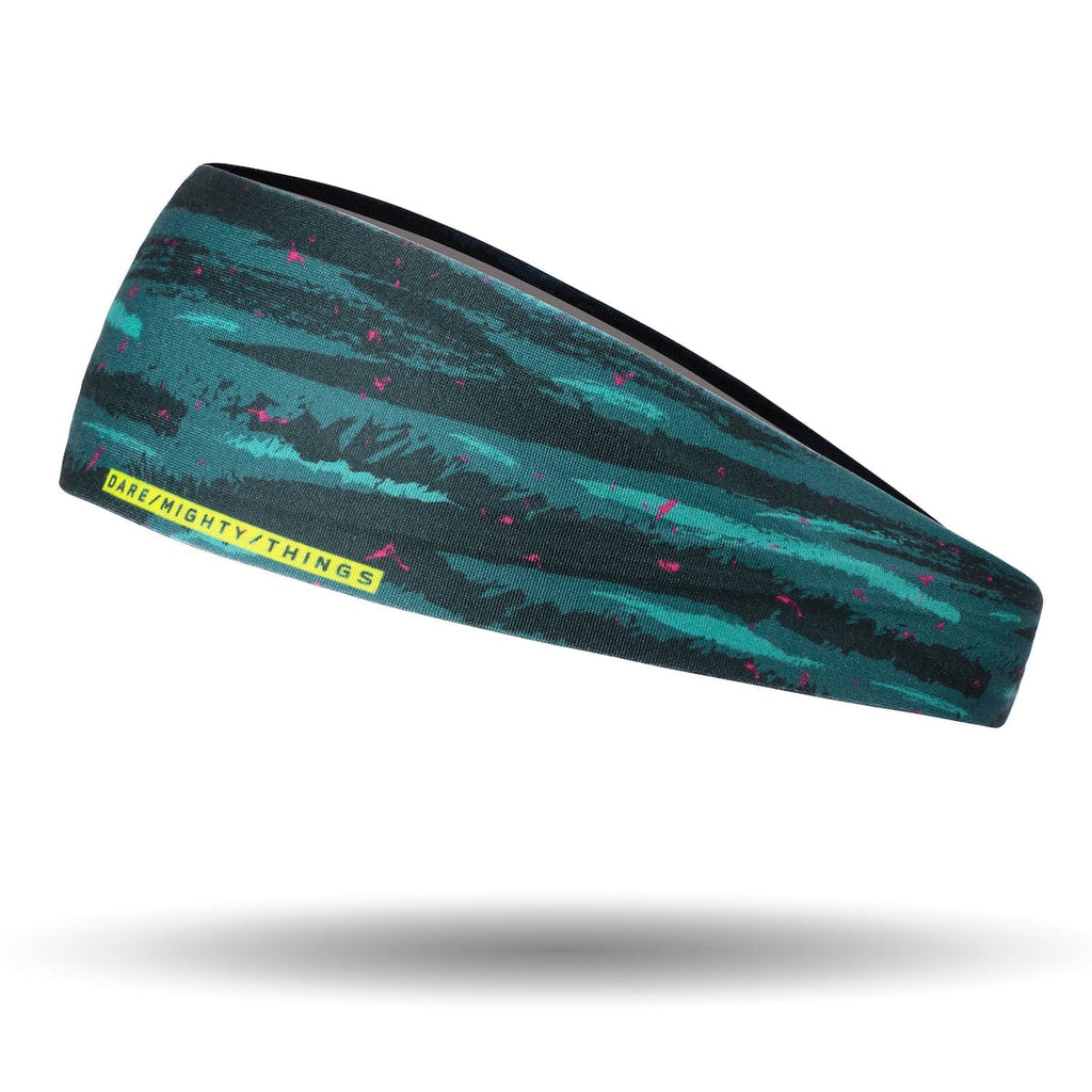 RSVLTS Liger Camo Headband in Green — front view