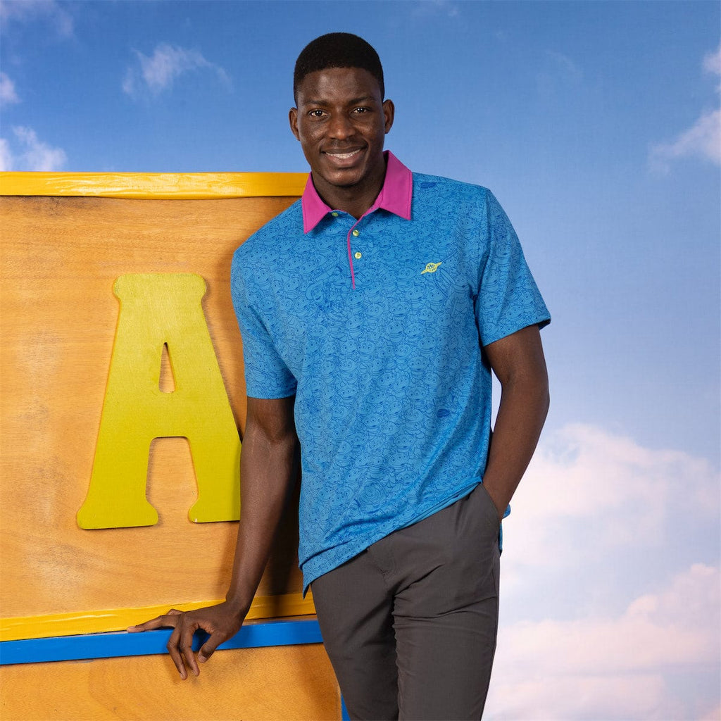 RSVLTS The Crane Escape (Blue) All-Day Polo in Blue — detail 4