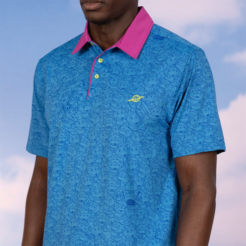 RSVLTS The Crane Escape (Blue) All-Day Polo in Blue — detail 6