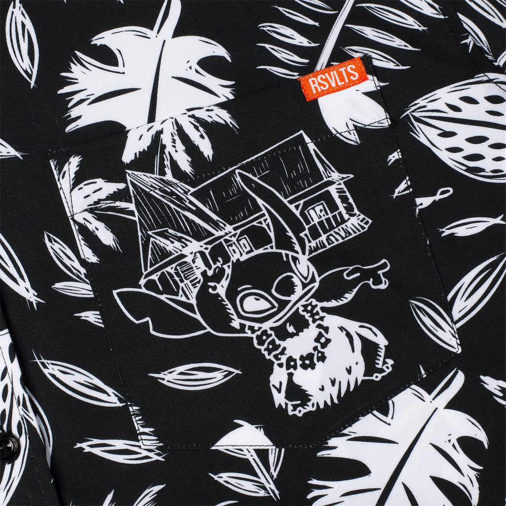 RSVLTS Hawaiian Hijinks KUNUFLEX Short Sleeve Shirt in Black — detail 3