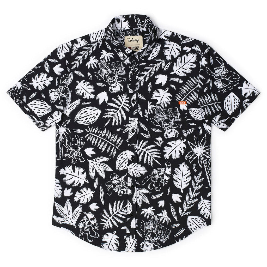 RSVLTS Hawaiian Hijinks KUNUFLEX Short Sleeve Shirt in Black — detail 5