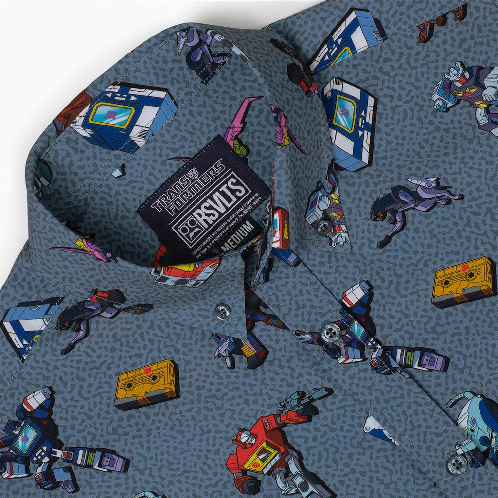 RSVLTS Boombox Beatdown KUNUFLEX Short Sleeve Shirt in Gray — detail 9