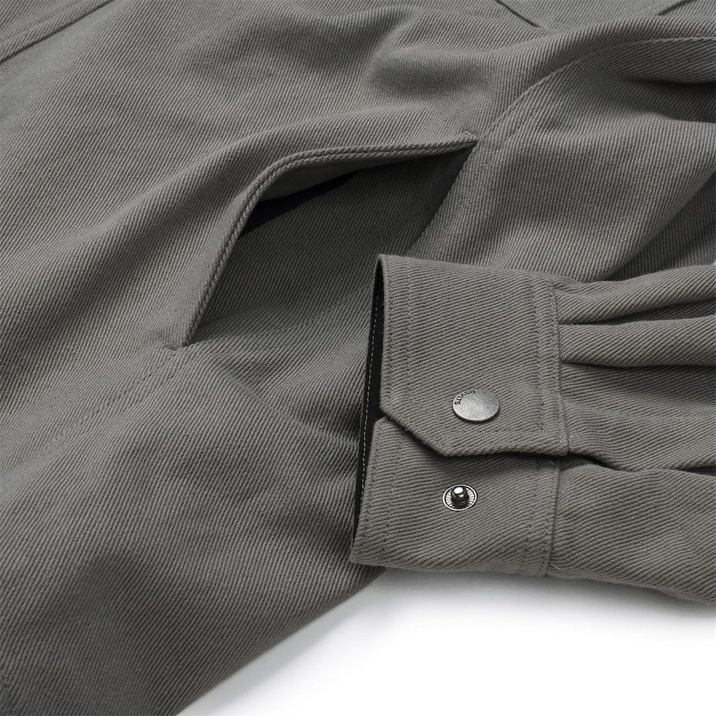 RSVLTS Pewter Heavy-Duty Shirt Jacket in Gray — detail 12