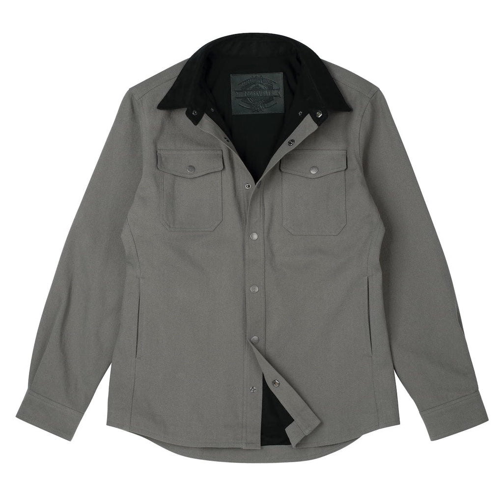 RSVLTS Pewter Heavy-Duty Shirt Jacket in Gray — detail 10