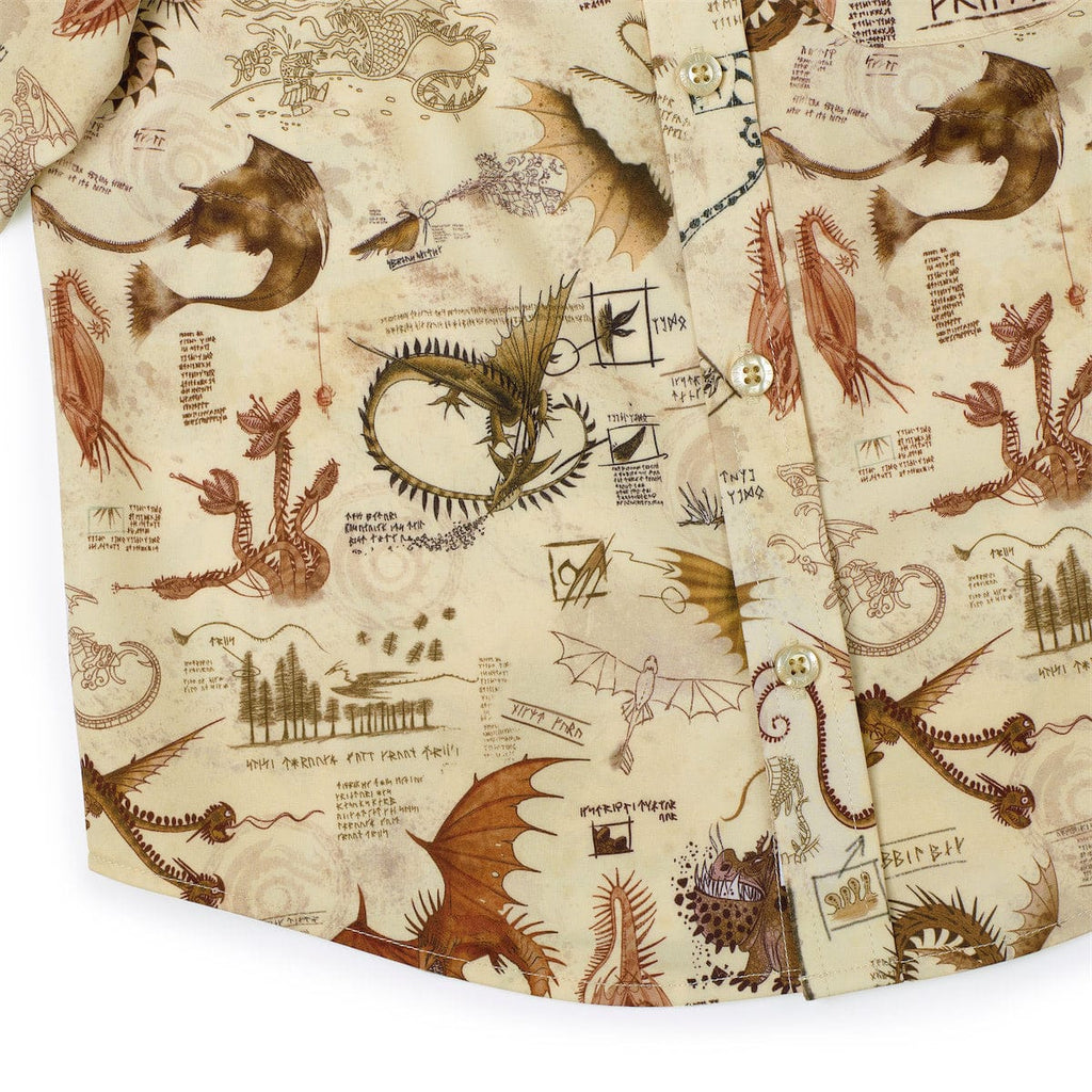 RSVLTS Book of Dragons Preschool KUNUFLEX Short Sleeve Shirt in Brown — detail 6