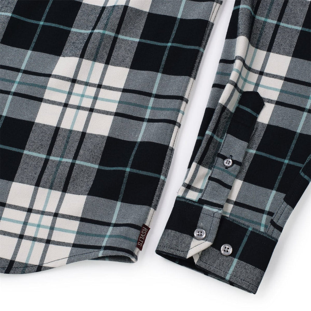 RSVLTS Flanilla Ice BorlandFlex Long Sleeve Flannel in Blue — detail 7