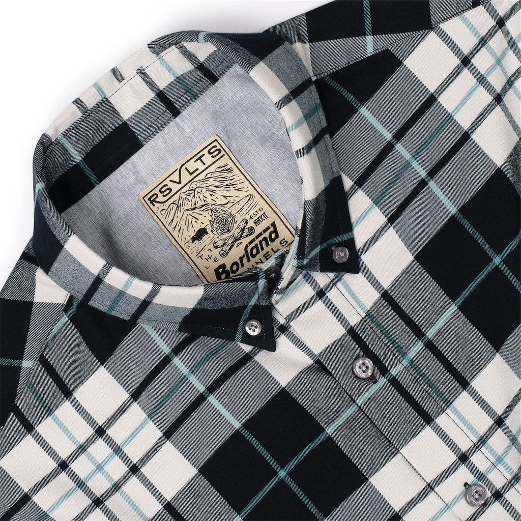 RSVLTS Flanilla Ice BorlandFlex Long Sleeve Flannel in Blue — detail 4