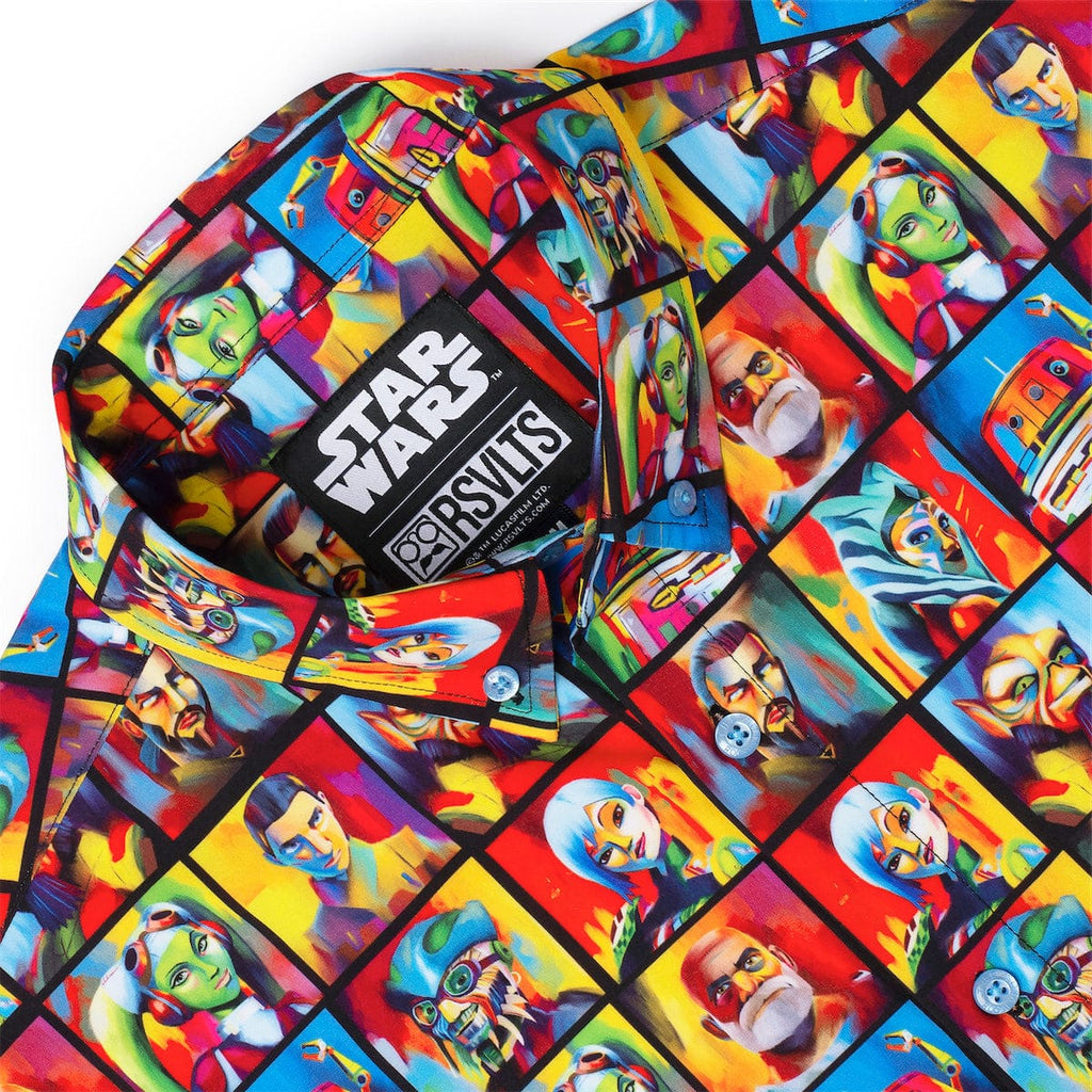 RSVLTS Artistic Rebellion KUNUFLEX Short Sleeve Shirt in Multicolor — detail 8