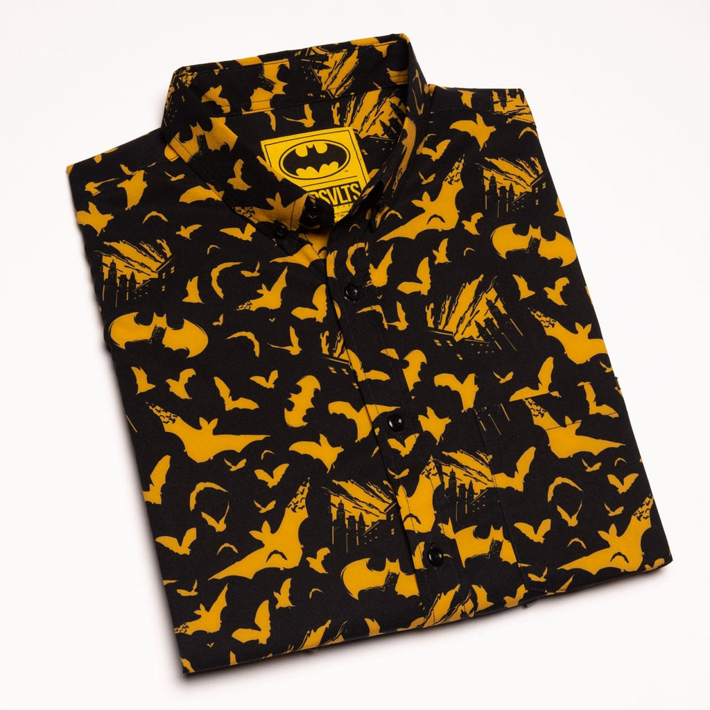 RSVLTS The Caped Crusader KUNUFLEX Short Sleeve Shirt in Black — detail 9