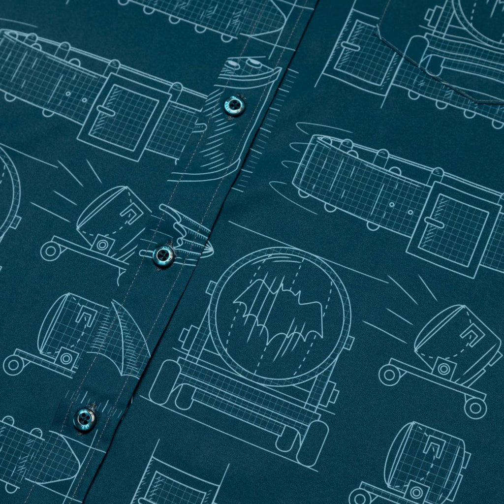 RSVLTS Batprints KUNUFLEX Short Sleeve Shirt in Blue — detail 10