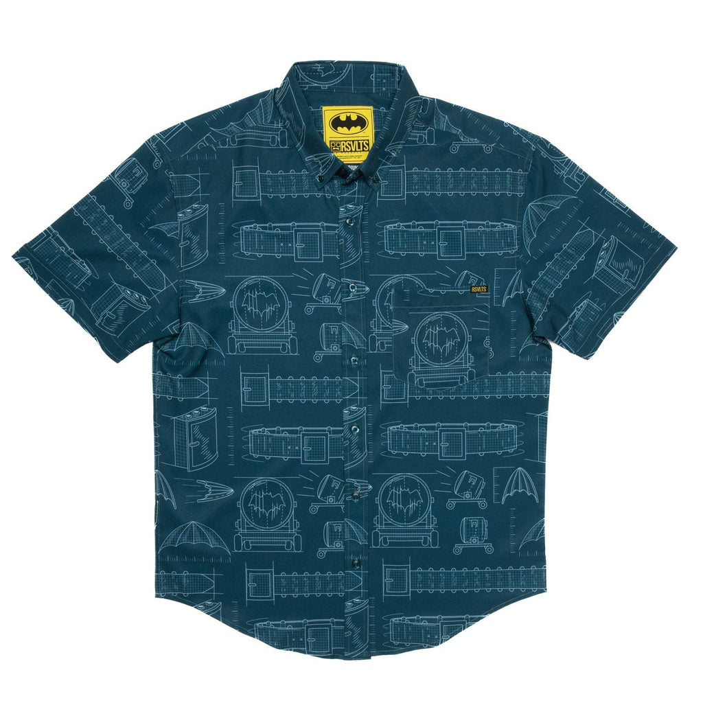 RSVLTS Batprints KUNUFLEX Short Sleeve Shirt in Blue — detail 6