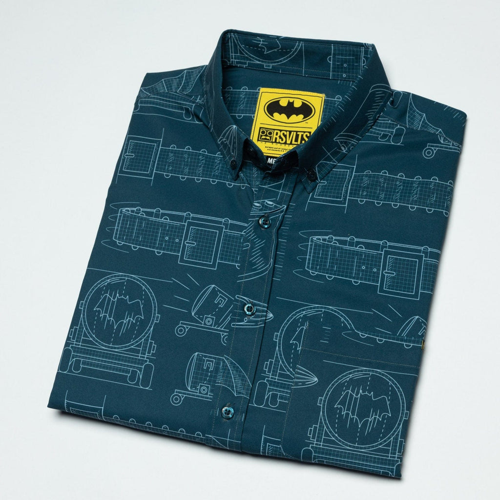 RSVLTS Batprints KUNUFLEX Short Sleeve Shirt in Blue — detail 11