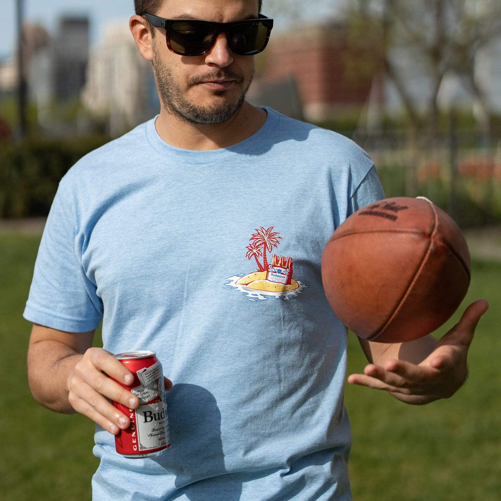 RSVLTS Send More Bud Crewneck Tee in Blue — detail 3