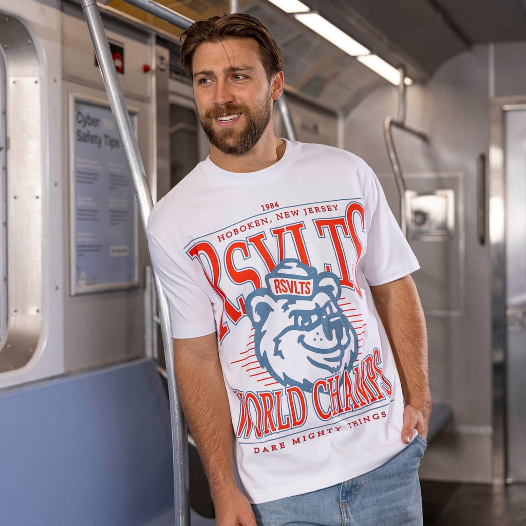 RSVLTS World Champs Vintage Crewneck Tee in Gray — detail 3