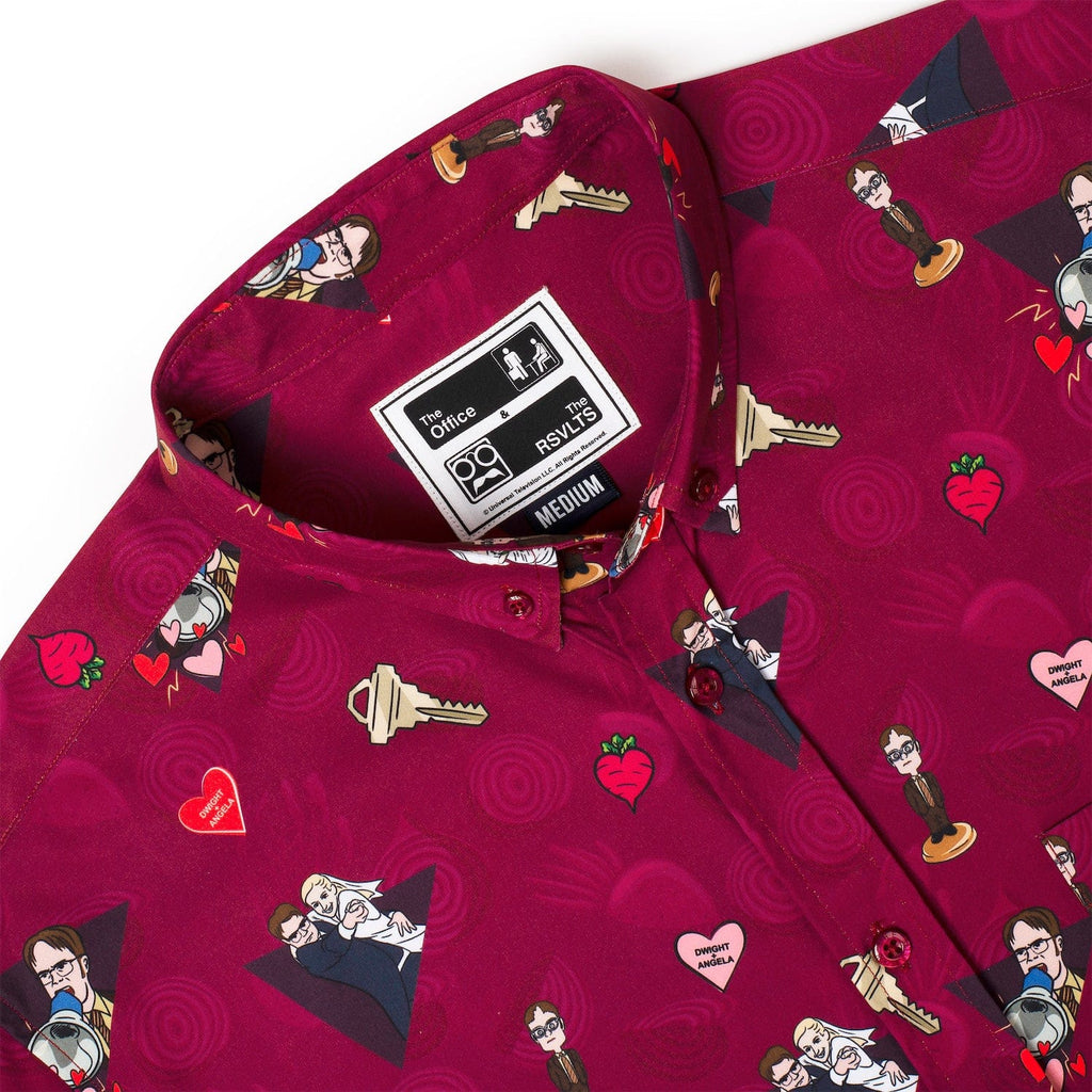 RSVLTS Heartbeets KUNUFLEX Short Sleeve Shirt in Red — detail 4