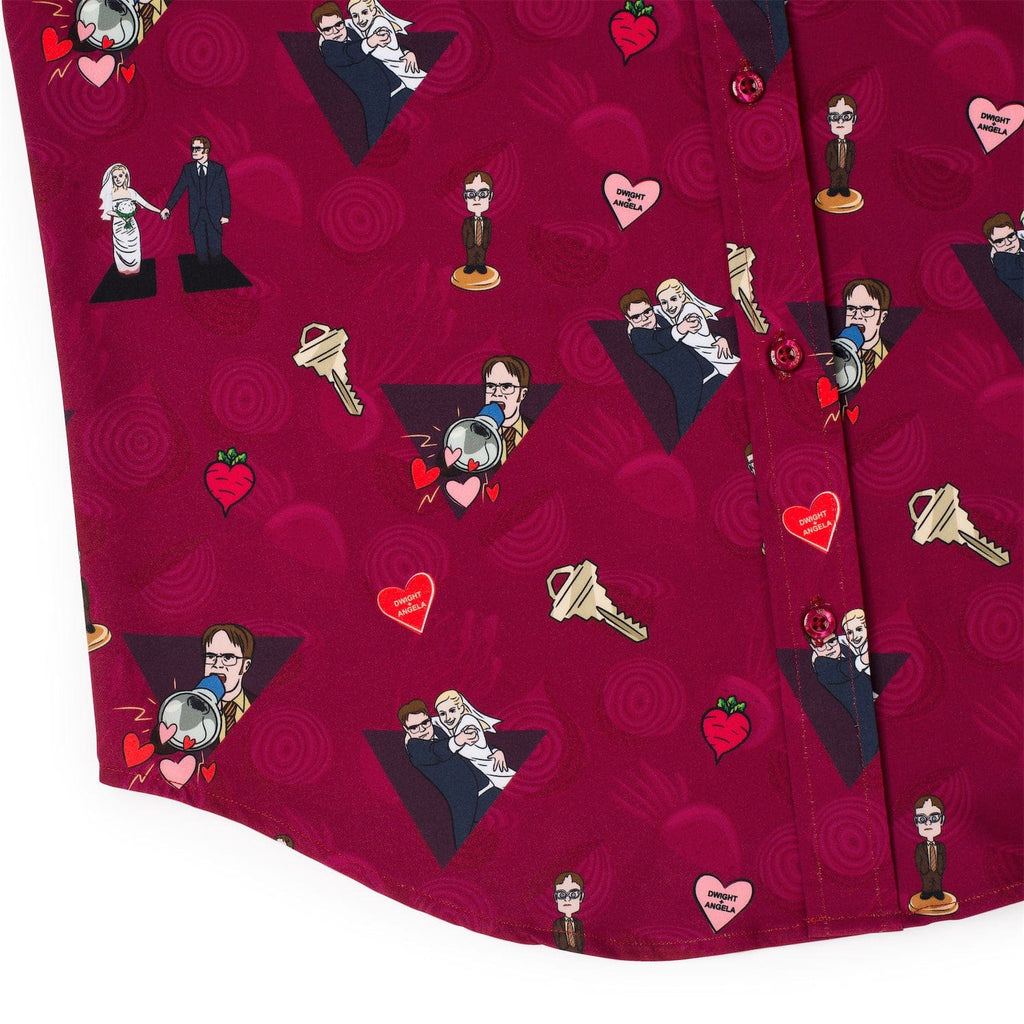 RSVLTS Heartbeets KUNUFLEX Short Sleeve Shirt in Red — detail 5