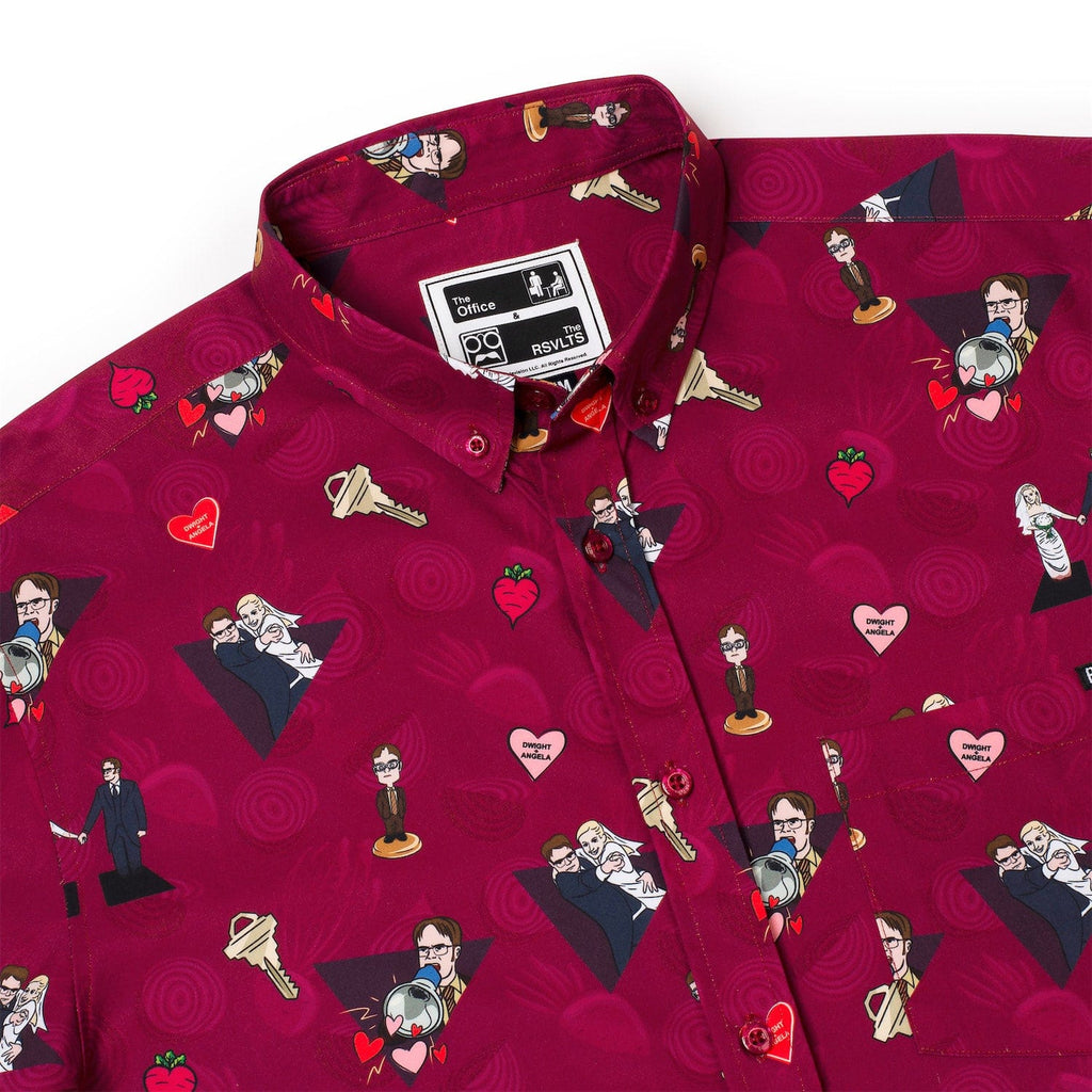 RSVLTS Heartbeets KUNUFLEX Short Sleeve Shirt in Red — detail 6
