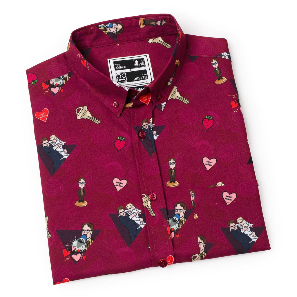 RSVLTS Heartbeets KUNUFLEX Short Sleeve Shirt in Red — detail 8