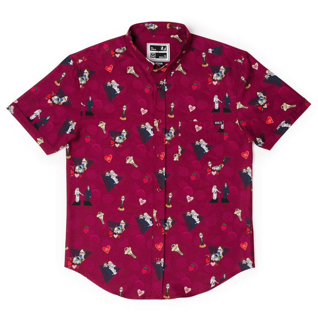 RSVLTS Heartbeets KUNUFLEX Short Sleeve Shirt in Red — detail 3
