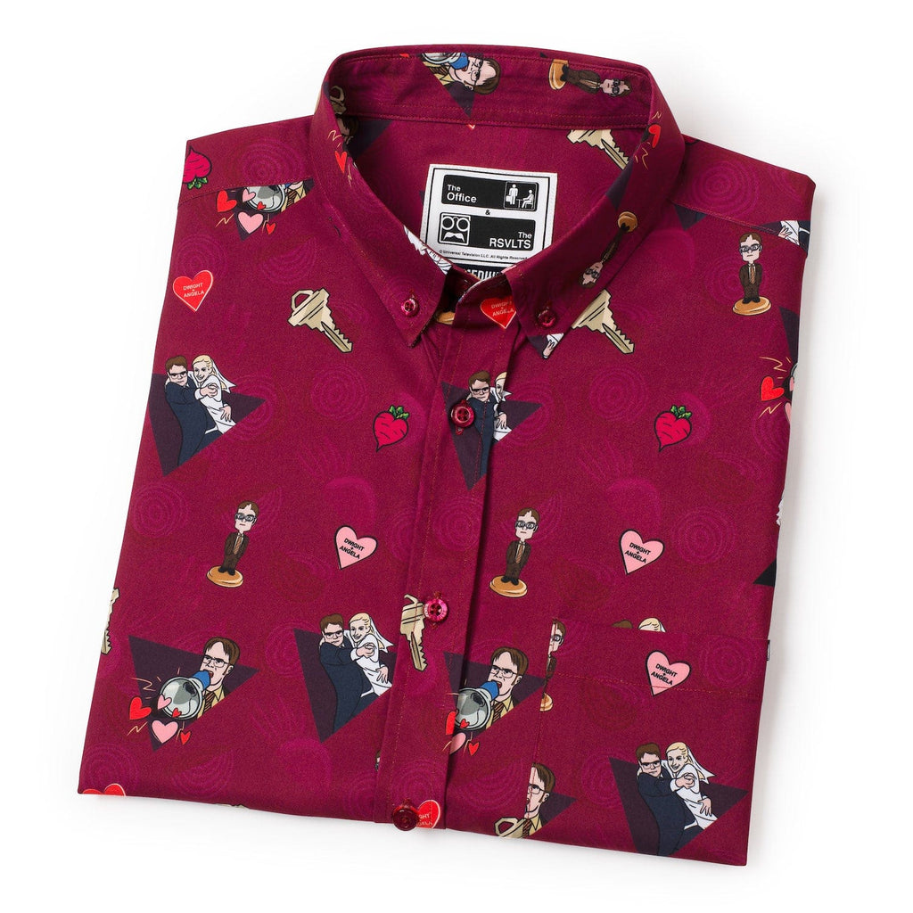 RSVLTS Heartbeets KUNUFLEX Short Sleeve Shirt in Red — detail 9