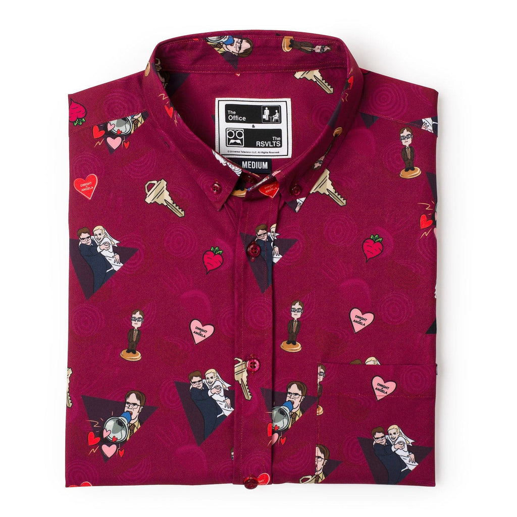 RSVLTS Heartbeets KUNUFLEX Short Sleeve Shirt in Red — detail 7