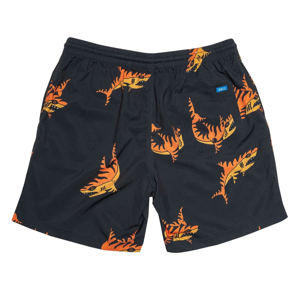 RSVLTS Sea Tiger Hybrid Shorts in Black — detail 4