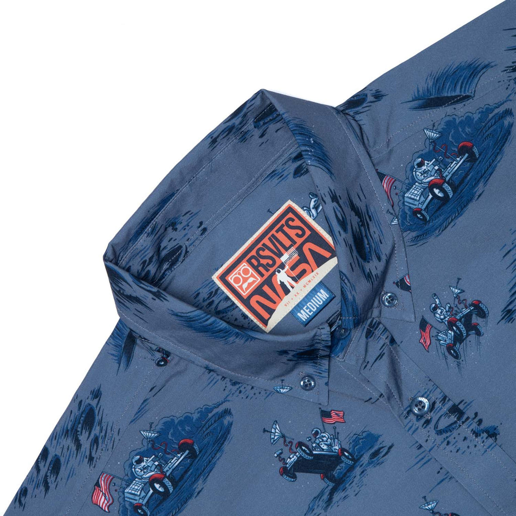 RSVLTS Moon Buggy KUNUFLEX Short Sleeve Shirt in Blue — detail 4
