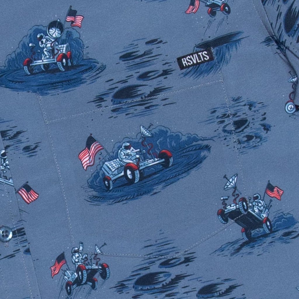 RSVLTS Moon Buggy KUNUFLEX Short Sleeve Shirt in Blue — detail 3