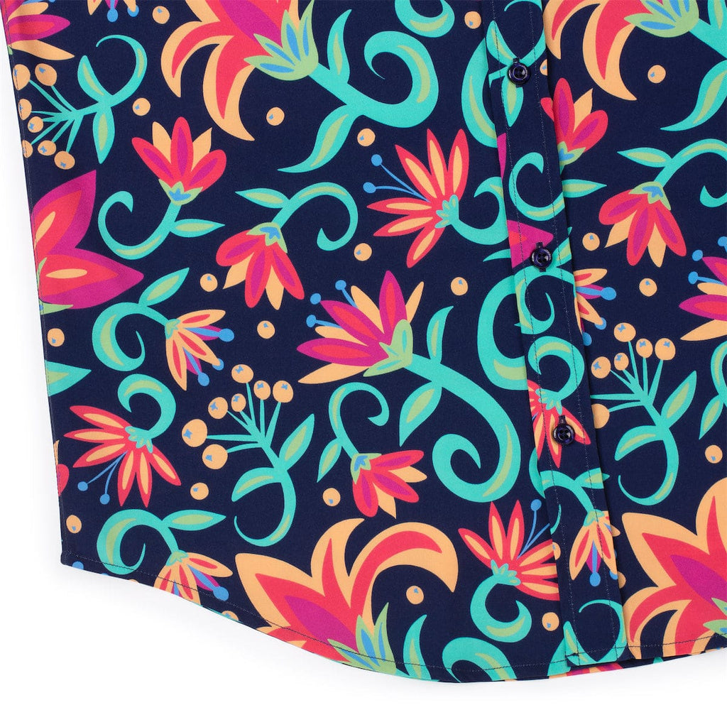 RSVLTS Rogue Foliage KUNUFLEX Short Sleeve Shirt in Multicolor — detail 7