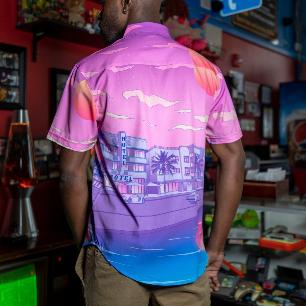 RSVLTS Vintage Vice KUNUFLEX Short Sleeve Shirt in Red — detail 3