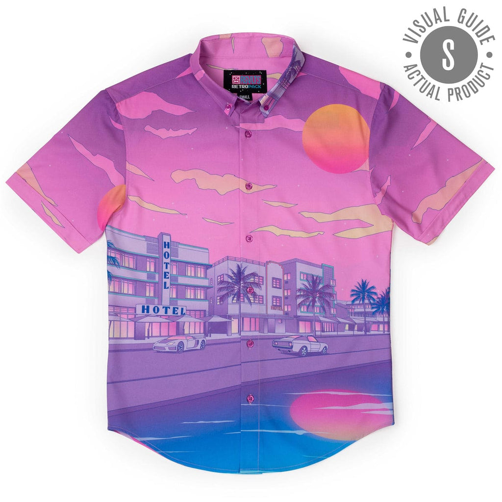 RSVLTS Vintage Vice KUNUFLEX Short Sleeve Shirt in Red — detail 7