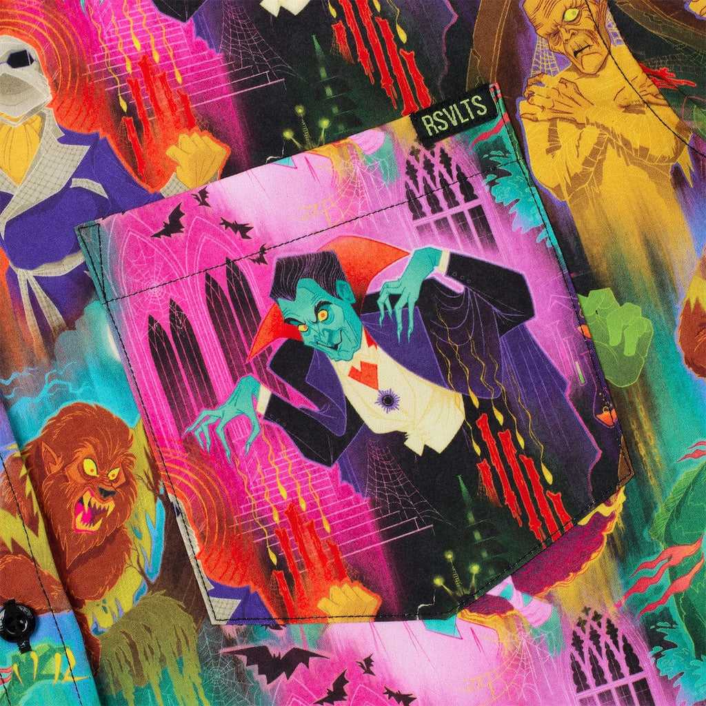RSVLTS Technicolor Terror KUNUFLEX Short Sleeve Shirt in Multicolor — detail 5
