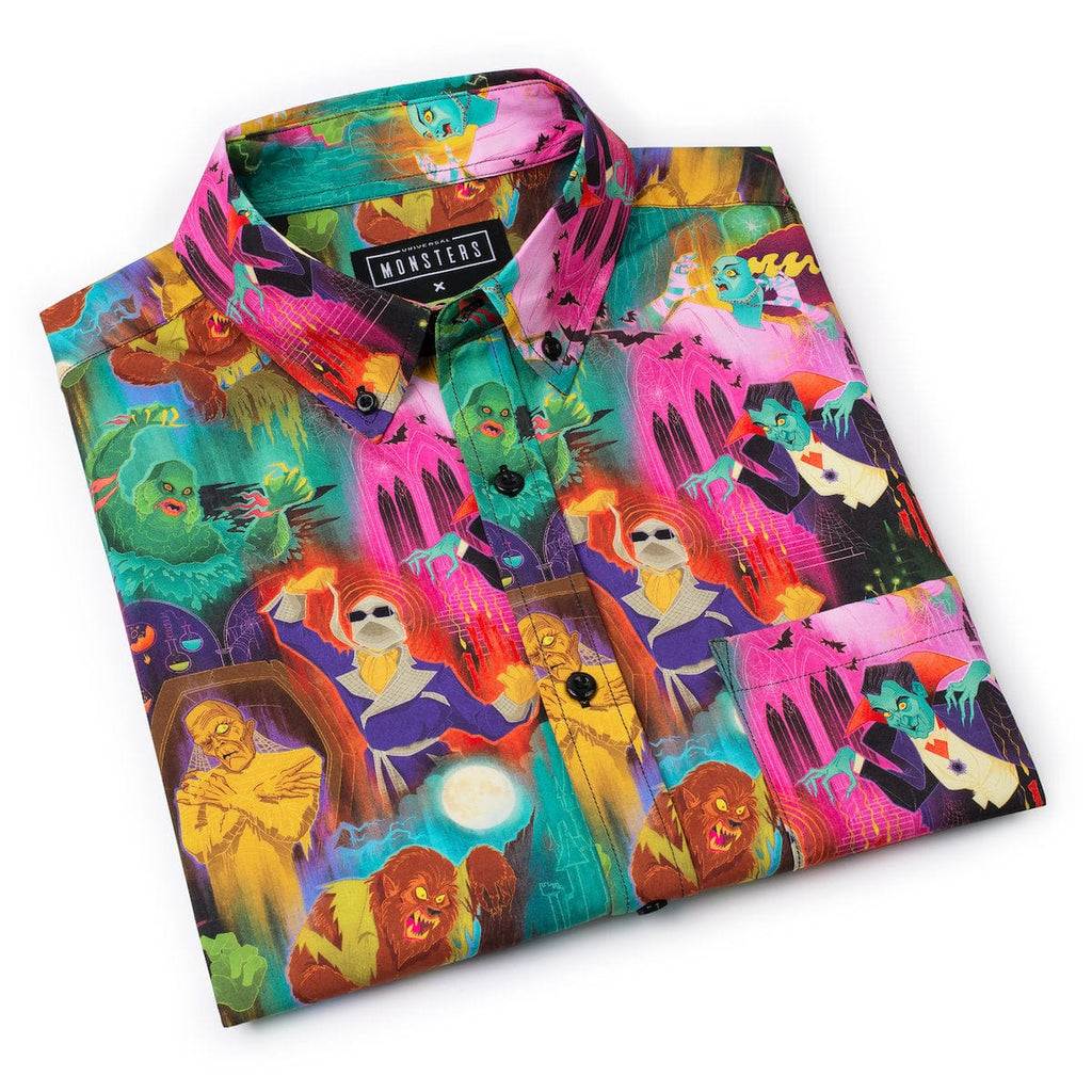 RSVLTS Technicolor Terror KUNUFLEX Short Sleeve Shirt in Multicolor — detail 10