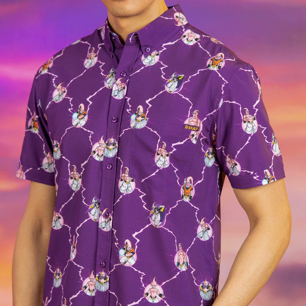 RSVLTS The Many Forms of Buu KUNUFLEX Short Sleeve Shirt in Purple — detail 6