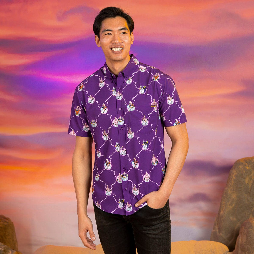 RSVLTS The Many Forms of Buu KUNUFLEX Short Sleeve Shirt in Purple — detail 4