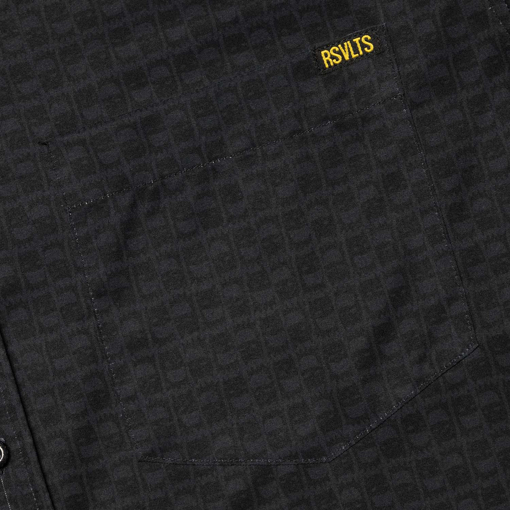 RSVLTS Little Wayne KUNUFLEX Short Sleeve Shirt in Black — detail 7
