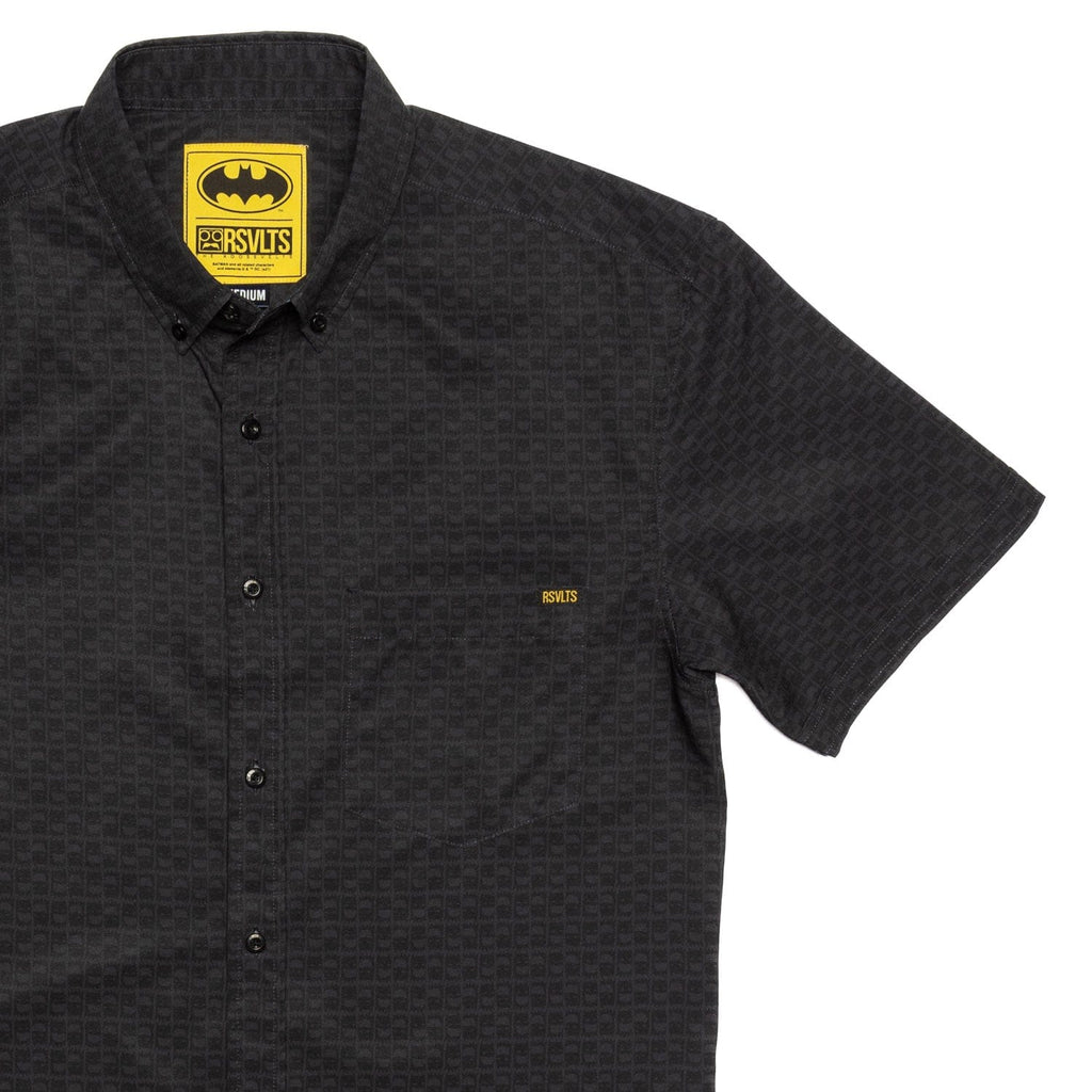 RSVLTS Little Wayne KUNUFLEX Short Sleeve Shirt in Black — front view