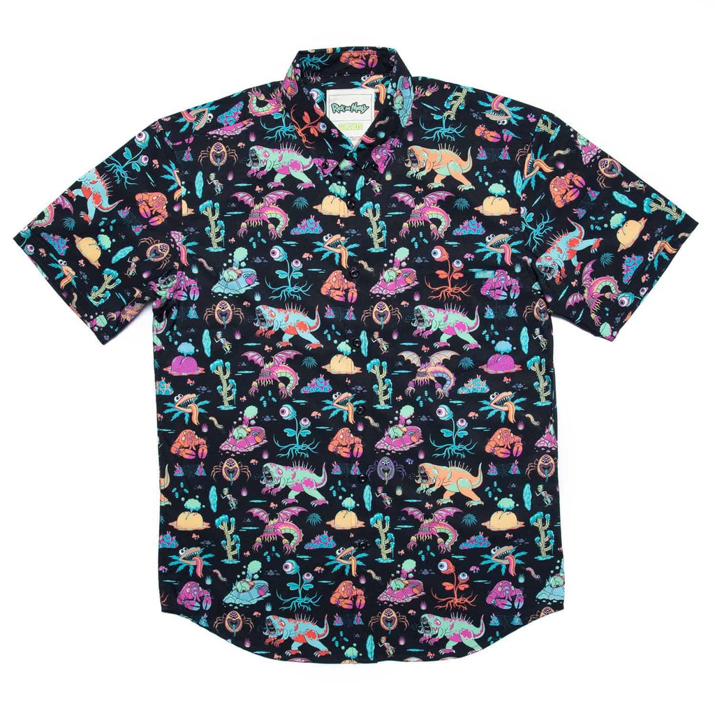 RSVLTS Monster Run KUNUFLEX Short Sleeve Shirt in Black — detail 2