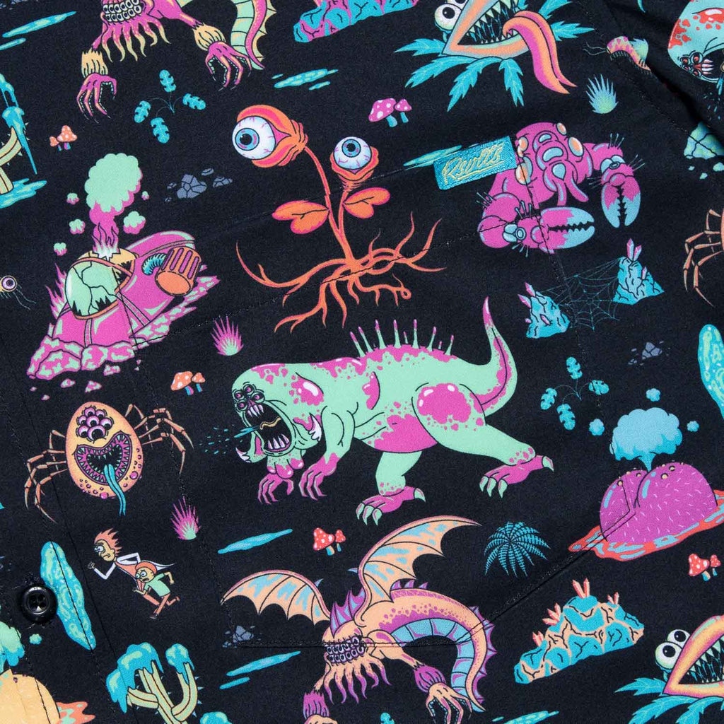 RSVLTS Monster Run KUNUFLEX Short Sleeve Shirt in Black — detail 5